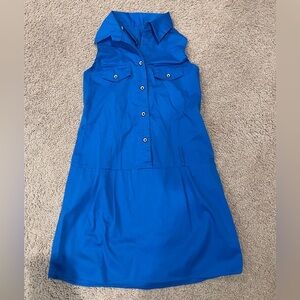 No Brand Junior Blue Sleeveless Twisted Y-Back Mini Dress